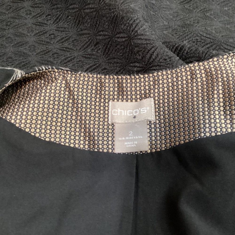 Chico’s Kimono Jacket Paisley Asia Inspired Metallic Open Front Women’s SZ 2(M) - Picture 4 of 9